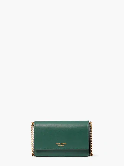 Kate Spade Morgan Flap Chain Wallet In Arugula