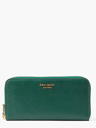 Kate Spade Morgan Saffiano Leather Zip-around Continental Wallet In Arugula