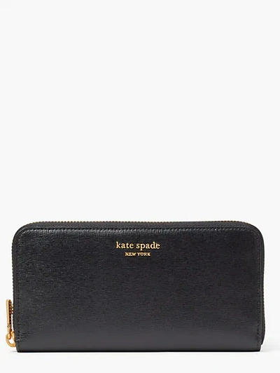 Kate Spade Morgan Zip-around Continental Wallet In Black