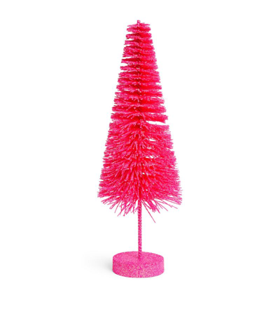 Harrods Glitter Tree Ornament In Pink