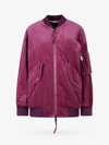 Dsquared2 Oversized Cotton Velvet Bomber Jacket In Purple