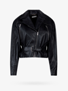 Saint Laurent Zippered Leather Jacket In Black