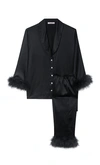 Gilda & Pearl Pillow Talk Feather Trim Pyjama Set