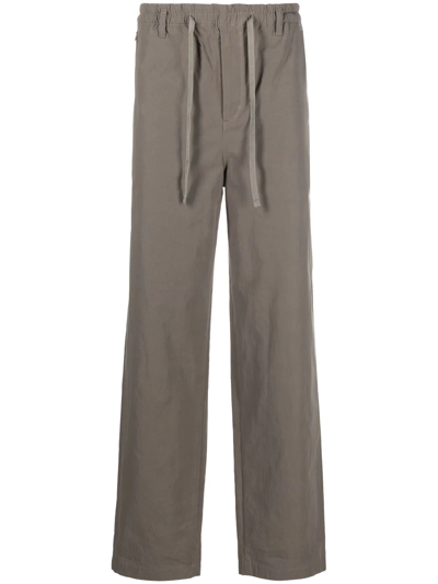 Filippa K M. Harvey Drawstring-waist Straight Trousers In Grey