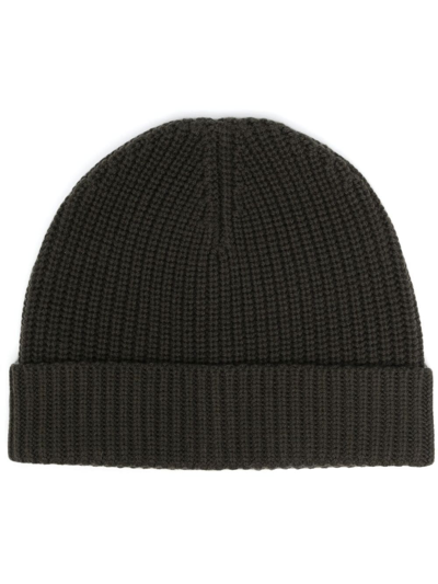 Filippa K Ribbed-knit Wool Beanie In Green