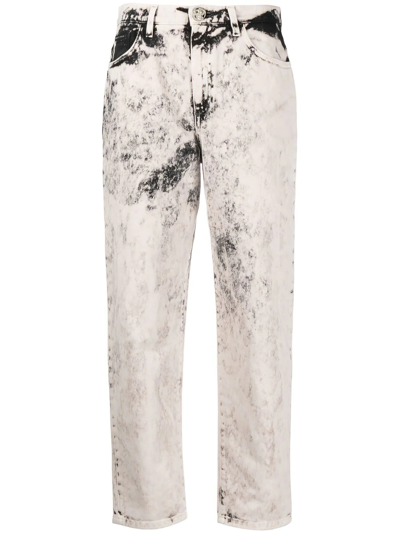 Philipp Plein Mid-rise Straight Jeans In Weiss