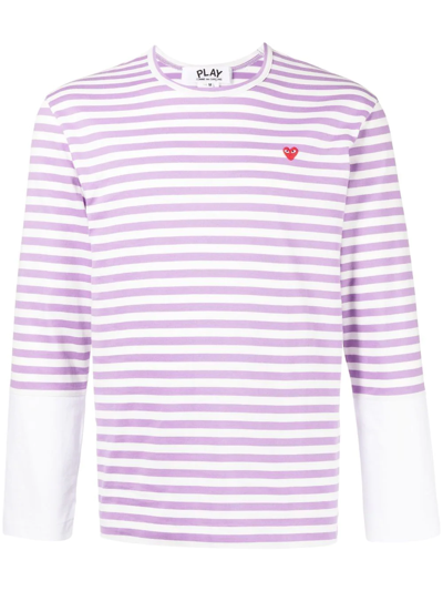 COMME DES GARÇONS PLAY LONG-SLEEVE STRIPED T-SHIRT