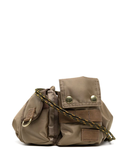 Sacai Cargo-pocket Drawstring Mini Bag In Nude | ModeSens
