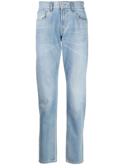 7 For All Mankind Straight-leg Jeans In Blau