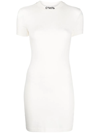 Heron Preston Embroidered Body-con Minidress In Weiss