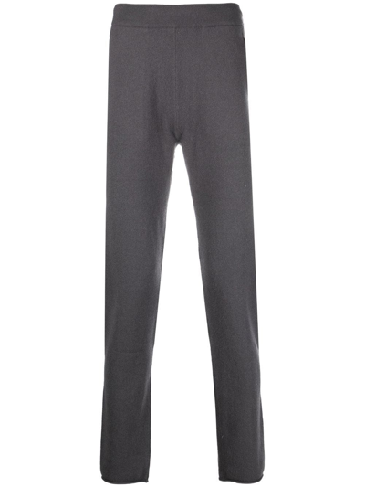 Extreme Cashmere Straight-leg Knitted Track-pants In Grey