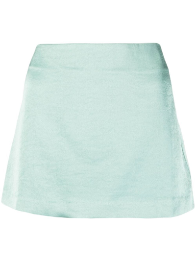 Bec & Bridge Symone Satin Mini Skirt In Grün