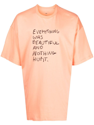 Oamc Everything Was Beautiful T-shirt In Orange