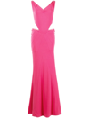 Retroféte Giada Cut-out Gown In Fuchsia