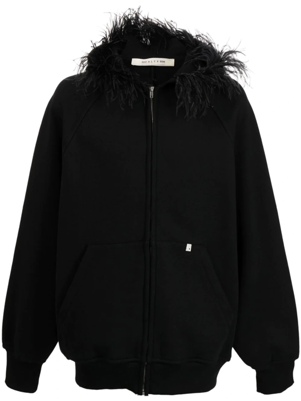 Alyx Oversized Feathered Hoodie Black Oversized Hoodie With