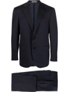 Corneliani Single-breasted Virgin-wool Suit In Blau