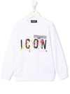 DSQUARED2 ICON PAINT-SPLATTER SWEATSHIRT