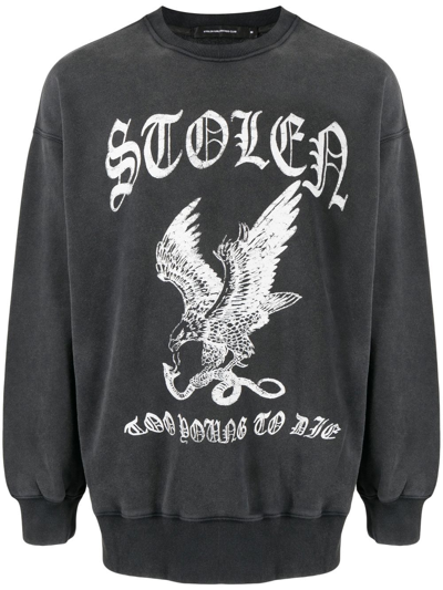 Stolen Girlfriends Club Eagle Strike Graphic-print Sweatshirt In Grau