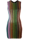 Balmain Beaded Rainbow Mini Dress