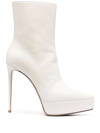 Le Silla 150mm Heeled Pointed Boots In Nude