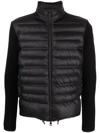 Moncler Logo-patch Padded Down Jacket In Schwarz