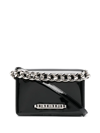 ALEXANDER MCQUEEN FOUR RING PATENT-LEATHER TOTE BAG