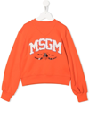 MSGM TEXTURED-LOGO SWEATSHIRT