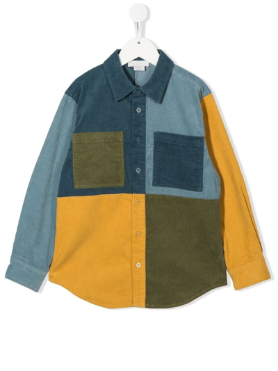 Stella Mccartney Kids' Organic Cotton Corduroy Shirt In Multicolor