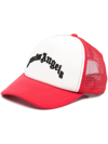 Palm Angels Logo-embroidered Baseball Cap In Red Black