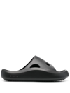 Off-white Meteor Rubber Slide Sandals In Black