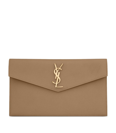 Saint Laurent Uptown Pouch In Brown