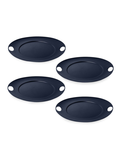 Mepra Atmosfera Saturno 4-piece Coasters Set In Cobalt