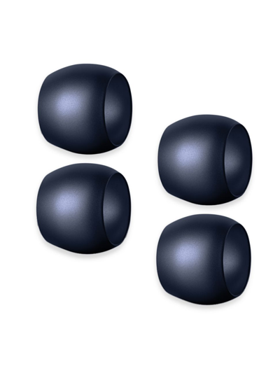 Mepra Plutone 4-piece Napkin Ring Set In Cobalt