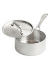 AMERICAN KITCHEN STAINLESS STEEL 1-QT SAUCEPAN & COVER