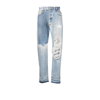 Gallery Dept. Blue Ken Panelled Distressed Straight Leg Jeans In Blue