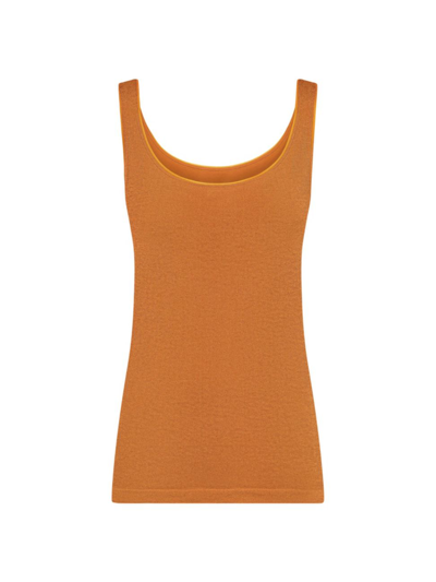 Wolford Jamaika Scoop-neck Top In Orange