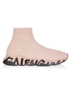 Balenciaga Speed Graffiti Sneakers In Beige Beige