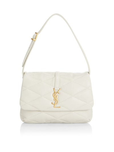 Saint Laurent Le 57 Quilted Leather Shoulder Bag In Cream