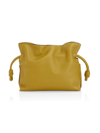 Loewe Flamenco Mini Leather Clutch In Ochre