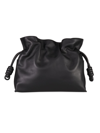 Loewe Women's Flamenco Leather Drawstring Clutch In Black