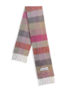 Acne Studios Women's Vally Wool Check Scarf In Fuchsia Lilac Pink
