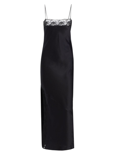 Sir Willa Silk Satin Maxi-dress In Black