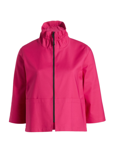 Caroline Rose, Plus Size Sunset Skies After Dark Jacket In Deep Pink