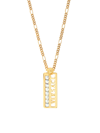 VERSACE MEN'S BRASS & RESIN PEARL LOGO NECKLACE