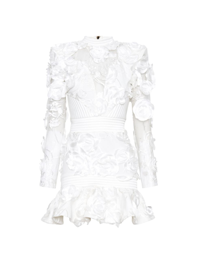 Zhivago Battle Lines Floral Vendetta Minidress In White