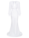 Zhivago Signature Betsy Bias-cut Gown In White