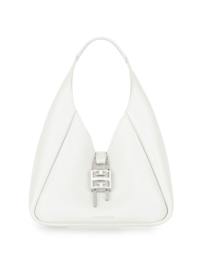 Givenchy Mini G-lock Leather Hobo In Ivory