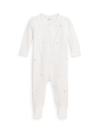 Polo Ralph Lauren Baby Girl's Floral Organic Cotton Coverall In White