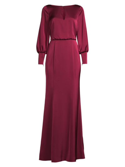 aidan mattox long sleeve dress Aidan Mattox Sequined V-Neck Long Sleeve Slit Front Zipper Back Mesh Gown