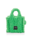 Marc Jacobs The Micro Faux Shearling Tote In Fluffy Green